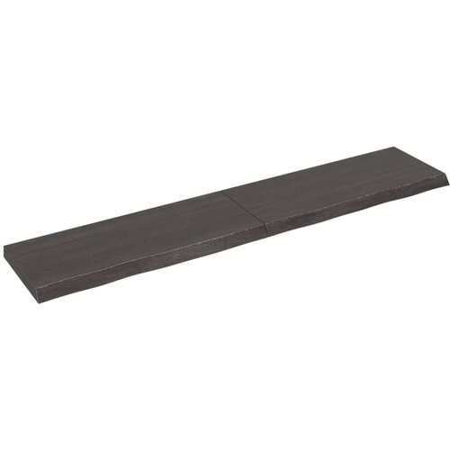 vidaXL Zidna polica tamnosmeđa 200x40x(2-6) cm od obrađene hrastovine Cijene
