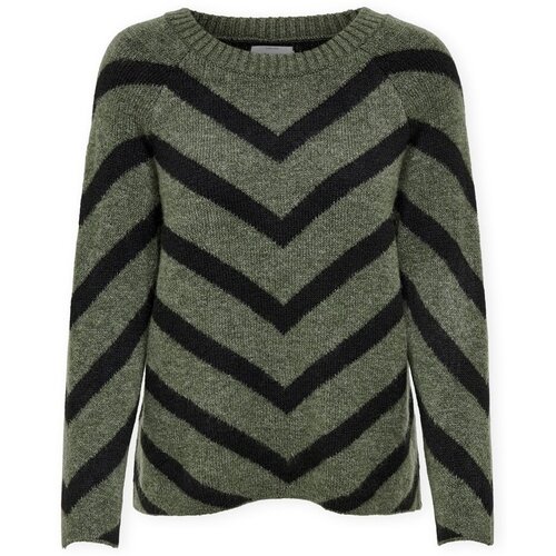 Only Puloverji Eliza Knit - Lizard/Black Zelena Cene