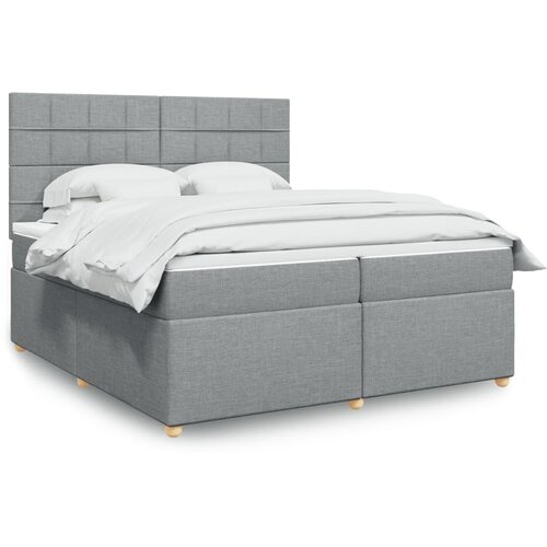 vidaXL Krevet s oprugama i madracem svjetlosivi 200 x 200cm od tkanine Cene