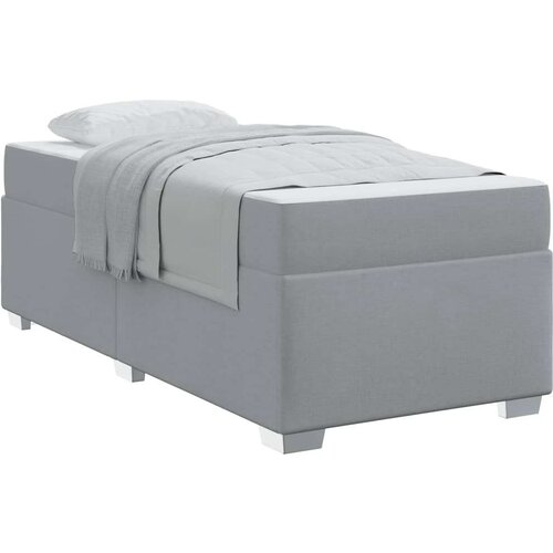 VidaXL krevetna konstrukcija ostalo svjetlosiva 100 x 200 cm tkanina Slike