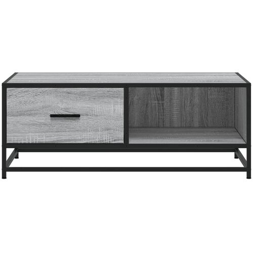  Stolić za kavu siva boja hrasta 90x57x35 cm od drva i metala Slike
