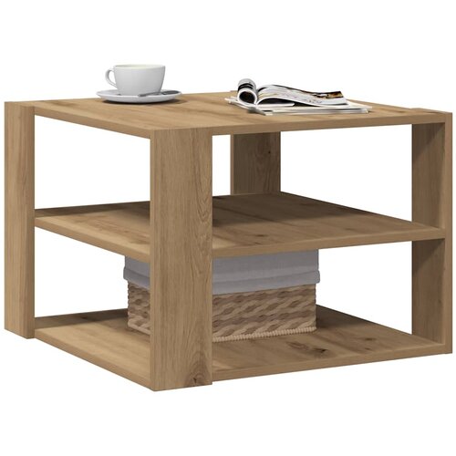  Stol za kavu Artisan hrast 58x58x40 cm izrađeno drvo Slike