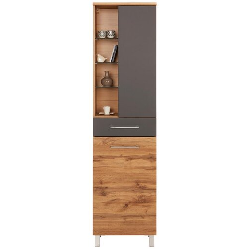Premium Living Visoka Omara Float, Hrast, Antracit Cene