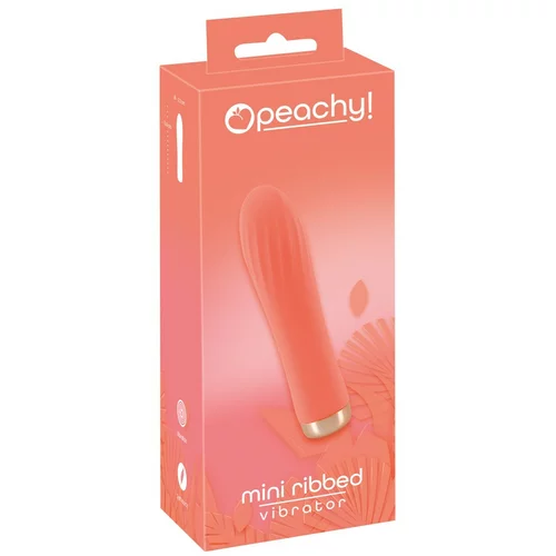 Peachy You2Toys breskvasto! mini rebrasti - bežični štapni vibrator (breskva)