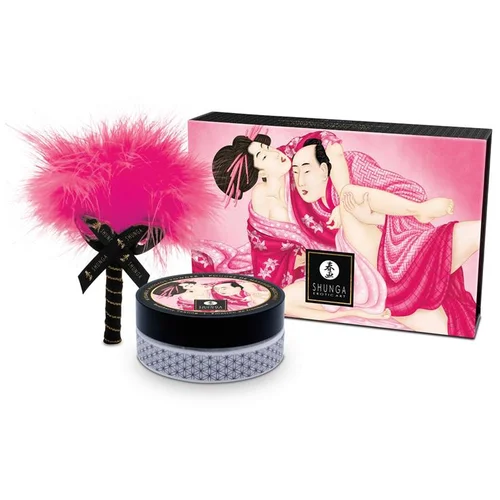 Shunga Erotic Art SHUNGA - EDIBLE MASSAGE POWDER KIT RASPBERRY