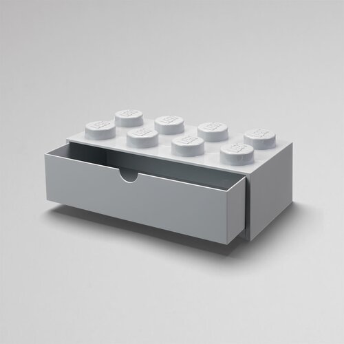 Lego Siva &amp;scaron;katla za pisalno mizo s predalom za kocke LEGO&amp;reg;, 31,6 x 11,3 cm Slike