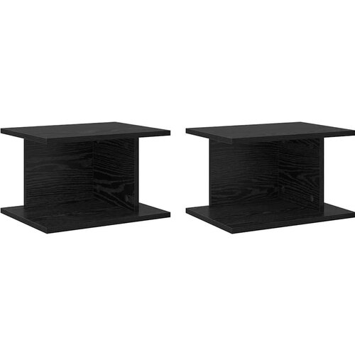  Noćni ormarić 2 pcs Crni hrast 40 x 30 x 25 cm Slike