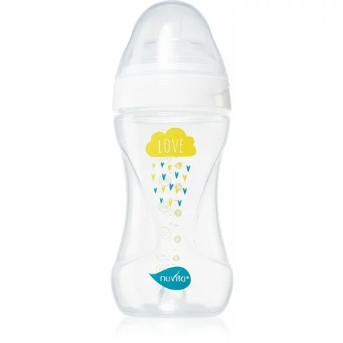Nuvita Cool Bottle 3m+ steklenička za dojenčke Transparent white 250 ml