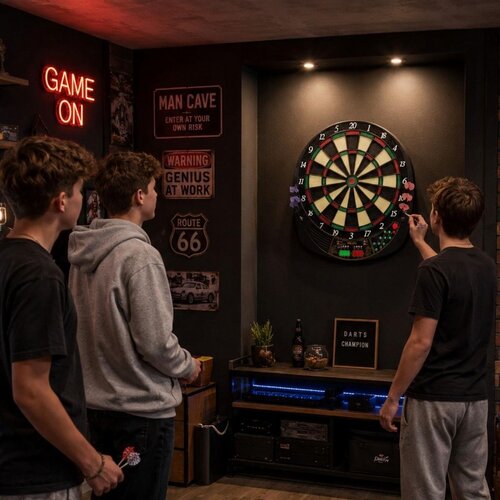 Best Sporting Exeter elektronski pikado s 2 LED zaslona in 12 pu&amp;scaron;čic Slike