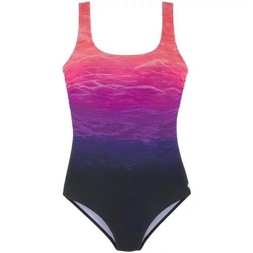 Lascana Jednodijelni kupaći kostim tamno plava / ljubičasta / roza