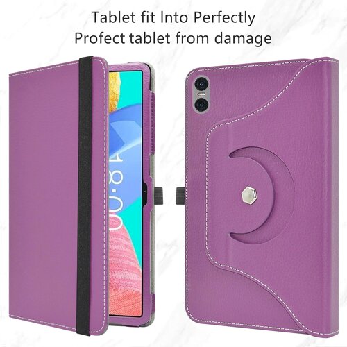 NIKCORP Ovitek za TECLAST P25T 10,1&amp;quot;, vrtljiv 360 stopinj, PU usnje, funkcija stojala, za&amp;scaron;čitni etui, vijolične barve, (5000138876) Slike