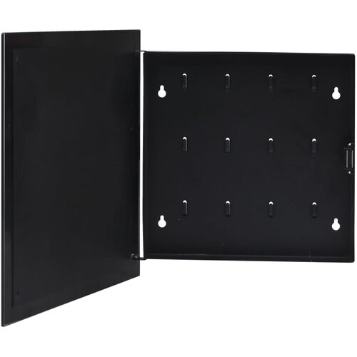VidaXL Omarica za ključe z magnetno tablo črna 35x35x5,5 cm Slike