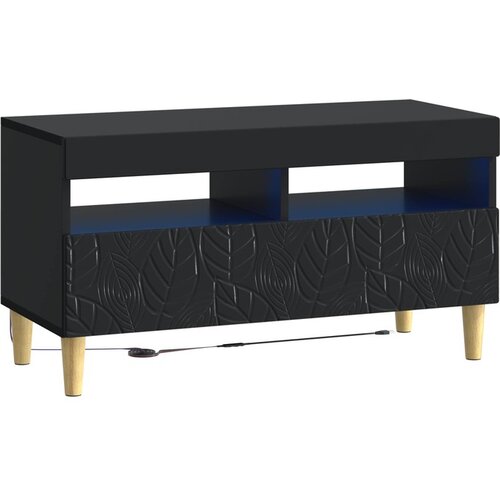 vidaXL LED TV kabinet Crna Konstruirano drvo - Crna Cijene