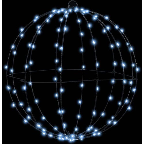  Lopta Hladna bijela 50 x 50 x 52 cm Metal 160 LED lampica Slike