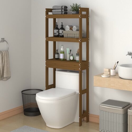 vidaXL Stalak za kupaonicu boja meda 63 x 26 x 171 cm masivna borovina Cijene