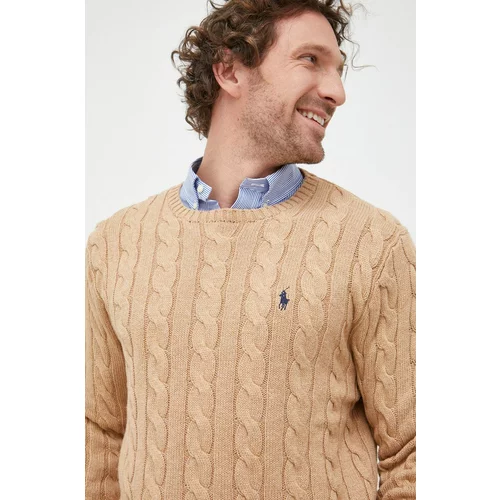 Polo Ralph Lauren Pamučni pulover za muškarce, boja: bež, lagani