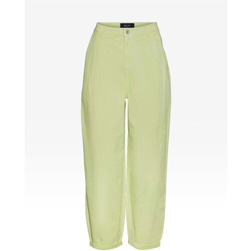 Noisy May Light Green Wide Pants Lou - Women Cene