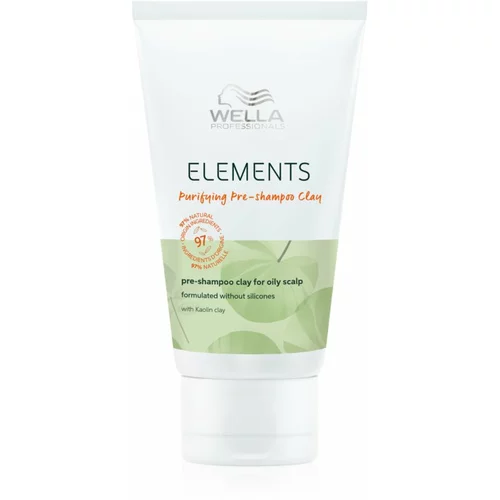 Wella Professionals elements purifying pre-shampoo clay maska za lase za mastne lase 70 ml