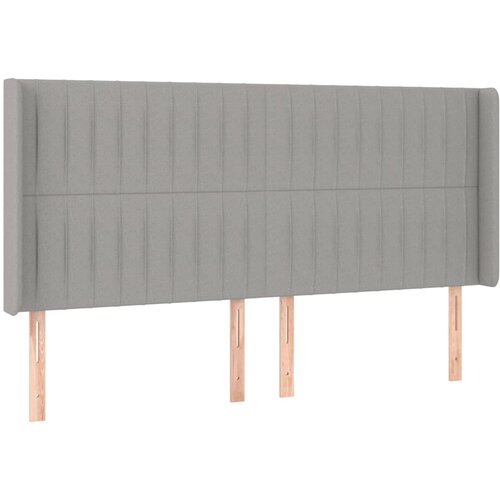 Maison Chic vzglavna omarica - nočna omarica - posteljna omarica z u&amp;scaron;esi svetlo sivo 163x16x118/128 cm blago, (21712317) Slike