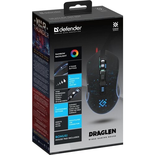 Defender gaming miš draglen GM-907 7200dpi Cene