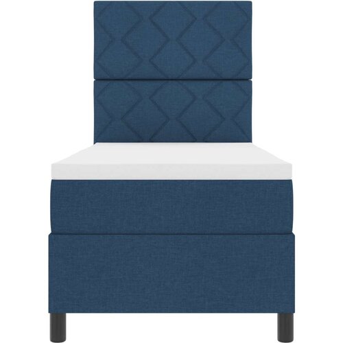 VidaXL krevet s plamenikom s madracem plavi 80x200 cm tkanina Slike
