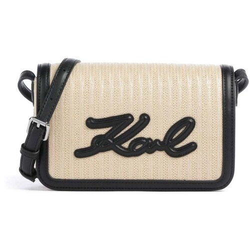 Karl Lagerfeld Torbe za čez ramo Bolsos Mujer Modèle K/signature Raffia Crossbo Bež Cene