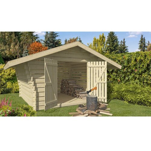 Male kuće Drveno spremi&scaron;te DAISY 16M2 418 &times; 418 cm sa &scaron;indrom Cijene