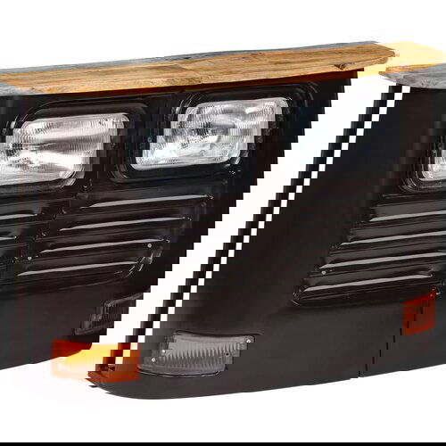 VidaXL Komoda z motivom tovornjaka trden mangov les temno siva Slike
