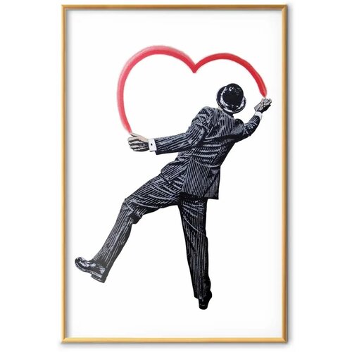  Plakat - Elegant Graffiti Artist 29.7x42 Zlatni okvir Slike