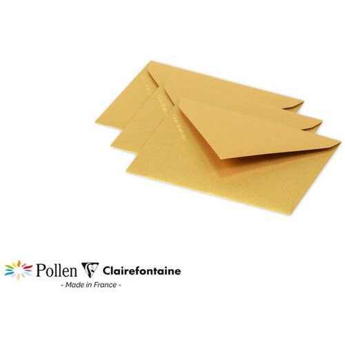 Clairefontaine kuverte Pollen 75x100mm 120gr gold 1/20 Cene