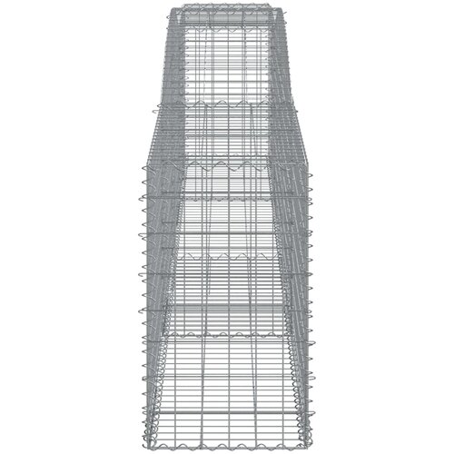  Lučne gabionske ko&amp;scaron;are 10 kom 400x50x80/100cm pocinčano željezo Slike