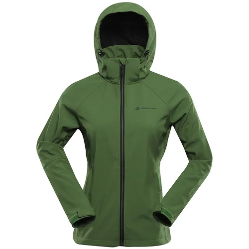 Alpine pro Women's softshell jacket with membrane HOORA treetop