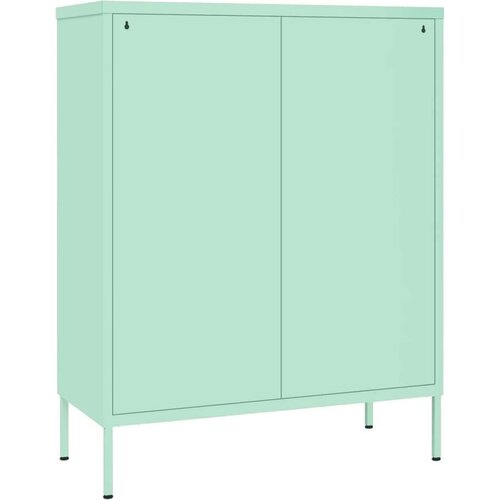 VidaXL Omarica s predali mint zelena 80x35x101,5 cm jeklo Slike