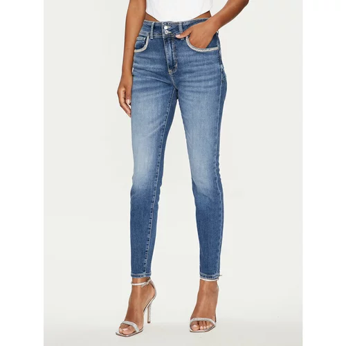 Guess Jeans hlače W4GA34 D5923 Modra Skinny Fit