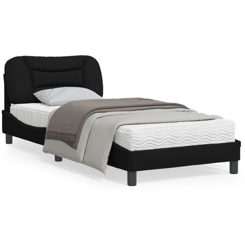 vidaXL Okvir za krevet s uzglavljem crni 90x200 cm od tkanine Cene