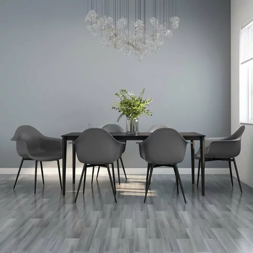  Jedilni stoli 6 kosov sive barve PP, (20946258)