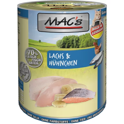 MAC's Varčno pakiranje MAC´s Cat 12 x 400 g - Losos & piščanec