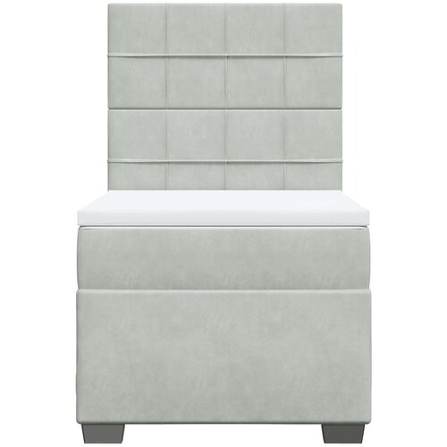 Box spring krevet s madracem svjetlosivi 80 x 200 cm bar&amp;scaron;unasti Slike