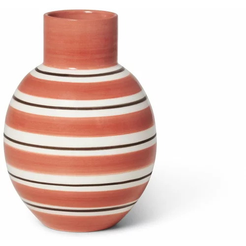Kähler Design Roza in bela keramična vaza Nuovo, višina 14,5 cm
