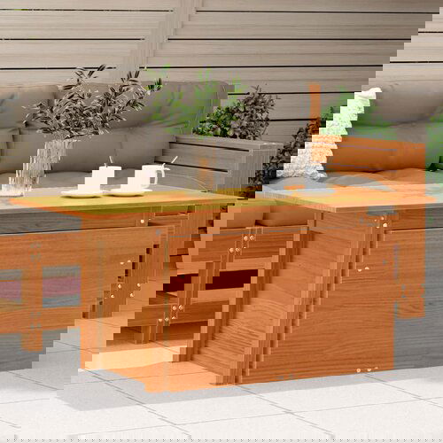  The Living Store Vrtna miza voščeno rjava 100x50x75 cm trdna borovina - Vrtna Miza, (21455551) Cene