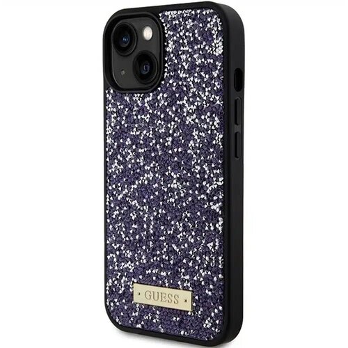  Originalna torbica GUESS Hardcase GUHCP15SPFGSBSP za iPhone 15 (kovinski logotip z okrasnimi kamni / svetlo roza) Slike