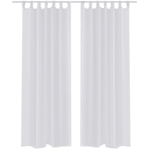 VidaXL Bijele prozirne zavjese 140 x 245 cm 2 kom Slike
