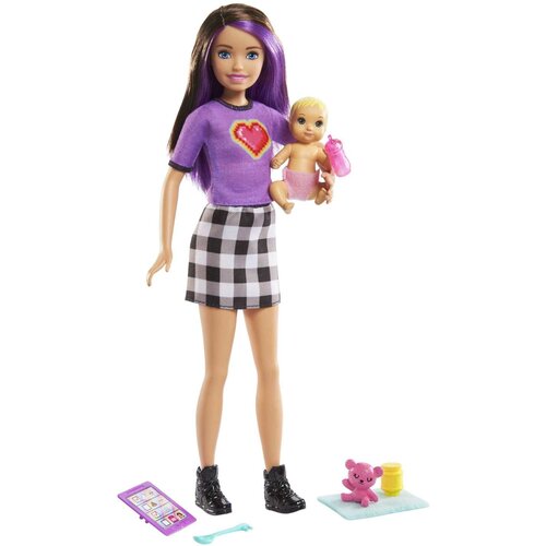 Mattel Barbie Skipper Babysitter Set z Vijoli?nimi Lasmi in Dodatki, Ve?barvno, (21582520) Cene