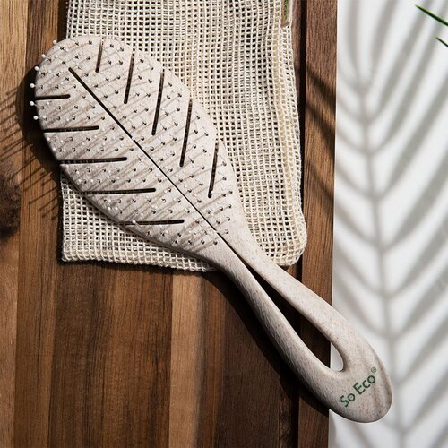 So Eco Biodegradable Detangling Leaf Brush biorazgradiva četka za mokru kosu 1 kom Slike