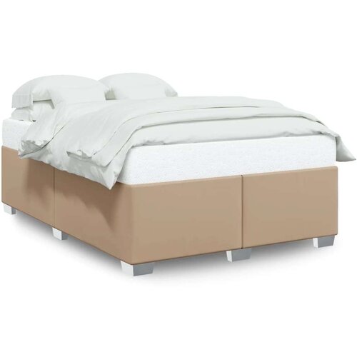 vidaXL Posteljni okvir kapučino 140x190 cm umetno usnje, (21307999) Cene