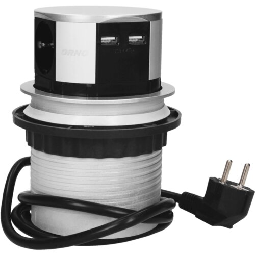 Orno Produžni kabel sa 3 x Schuko utičnice + 2 x USB, ugradbena – OR-AE-1342(GS) Cijene
