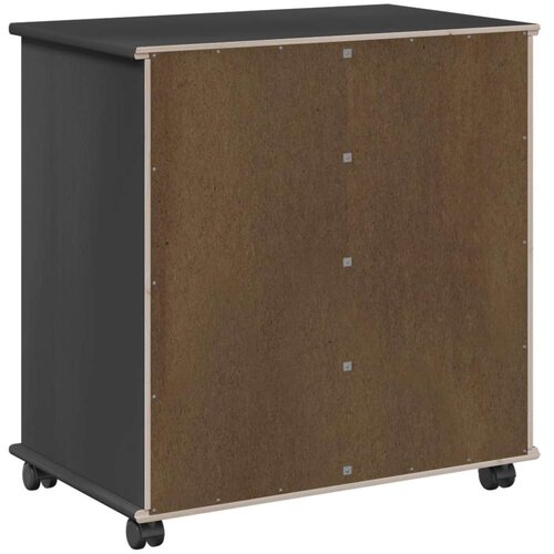  Mobilni ormar Crna 63 5 x 39 x 65 5 cm Čvrsto borovo drvo - Crna Slike