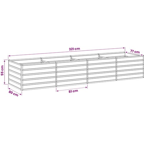  Povi&amp;scaron;eni vrtni krevet Pastelno zelena 320 x 80 x 55 cm Slike