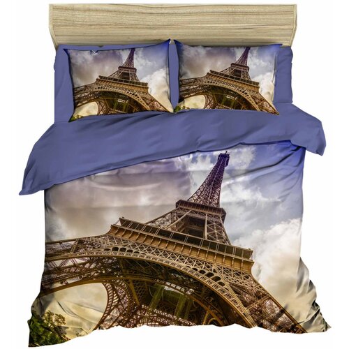  150 bluebrownwhite double duvet cover set Cene