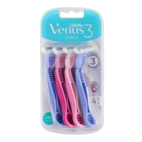 Venus gillette 3 Colors Ženski brijač, 4 komada Cene